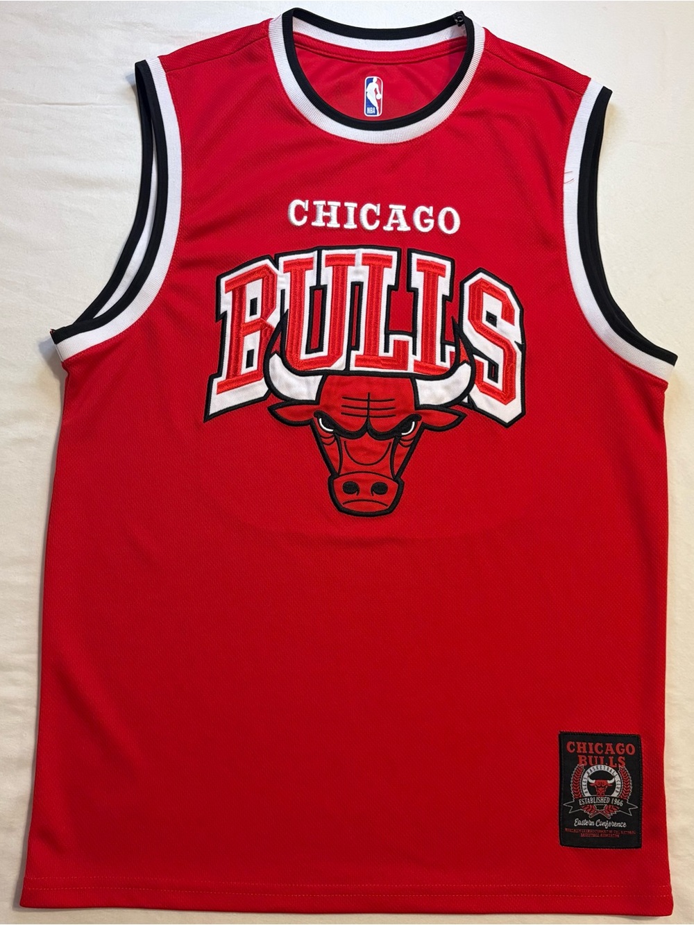 NBA Chicago Bulls Red Sleeveless Basketball Jersey Red/Black/White size S